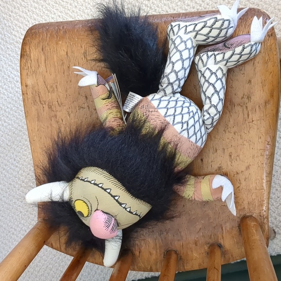 Vintage 1980 Where The Wild Things Are Moishe 14”Plush Monster Toy - Picture 10 of 14